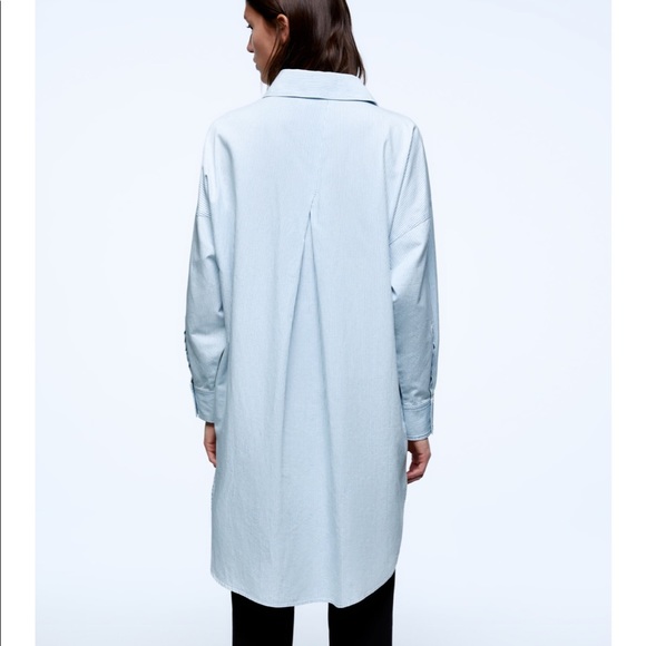 Zara Stripped Shirt Dress - Picture 5 of 9
